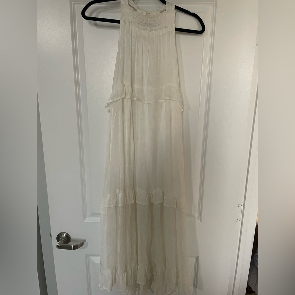 White Ruffle Dress